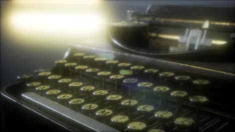 Máquina-De-Escribir-Retro-En-La-Oscuridad